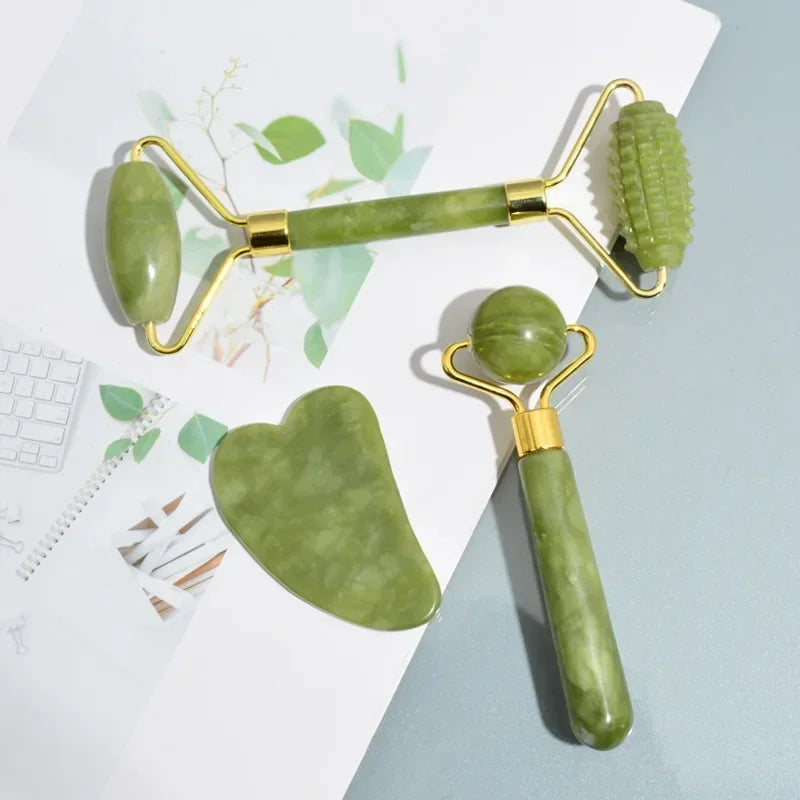 Glow Luxe Jade Sculpting Roller & Gua Sha Set